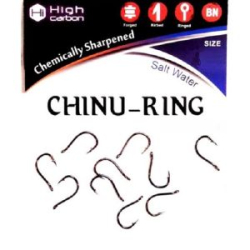 Крючок Koi Chinu-Ring, размер 8 (INT)/1 (AS), цвет BN (10 шт.)