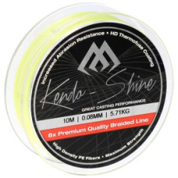 Плетеный шнур Mikado Kendo Shine 8-x HDPE 150m Yellow 0.18mm /17.81kg