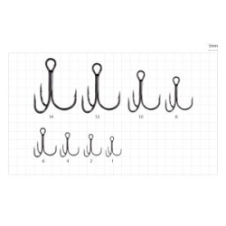 Тройник Sasame Treble Tenka Hook Black №2