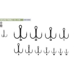 Крючки тройные Kota KUMHO-Round Treble Black Nickel 10 pcs №12