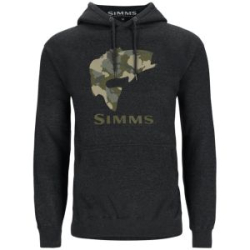 Толстовка Simms Bass Fill Hoody, Charcoal Heather, L
