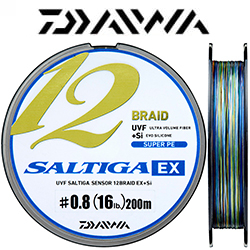 Daiwa UVF Saltiga Sensor 12Braid EX +Si [10m x 5colors] 200m