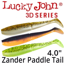 Lucky John 3D Series Zander Paddle Tail 4.0"