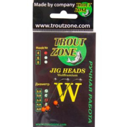 Вольфрамовая джиг-головка Trout Zone цвет оранжевый крючок №4 2X Long 4,6