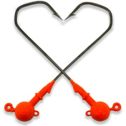 Головка джигерная Strike Pro шар оранжевый с петлей для стингера 20гр.№8/0 (2шт.) 120 градусов