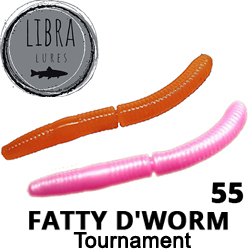 Libra Lures Fatty D'Worm Tournament 55 (без запаха)