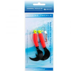 Система поводков на треску Mikado Pilk Twist Jighead Rig (2 x 6g,/5.5cm, крючки №1/0 )(LS-A000-2X6Y03)