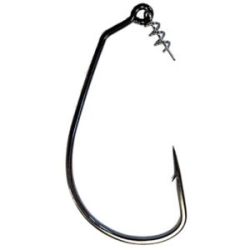 Крючок офсетный со спиралью HANZO Offset worm Sping Lock BLN №7/0 (уп. 25шт.)