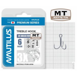 Крючок тройной Nautilus 3X Break Round Premium Series 6064MT №6 (5шт)