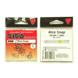 Застежка-карабин Vido Craft Nice Snap (BLN) № 5, 9 шт/уп VD-NS-5(9)