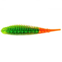 Силиконовая приманка Boroda Baits Mexer 90 mm Зеленый/Ярко-оранжевый