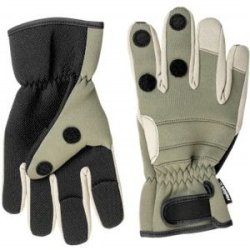 Перчатки рыбацкие Helios Fisher неопреновые на липучке, цв. хаки р.XL (HS-HY-D13-XL)