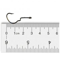 Крючок офсетный Fish Season Double Lock Worm, №6 покрытие BN (4 шт)