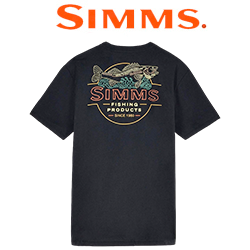 Simms Neon Draft T-Shirt, Black