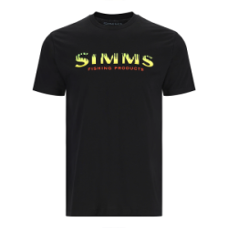 Футболка Simms Logo T-Shirt, Black - Neon, M