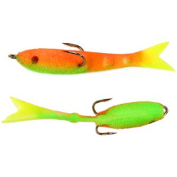 Рыбка Мормыш перфорированная 6 см, цв. 08 зелено-оранжевая PFPN6-08 5 шт