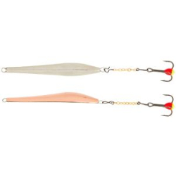 Блесна вертикальная зимняя Lucky John Double Blade с цепью и тройником 55мм цв. CS