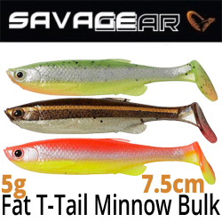 Savage Gear Fat T-Tail Minnow Bulk 7.5cm 5g