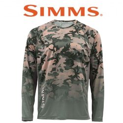 Simms Challenger Solar Tech Jersey, Hex Flo Camo Timber