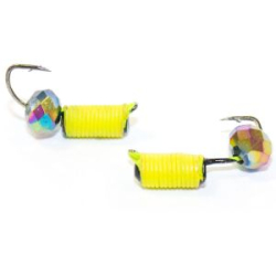 Мормышка Ручейник №2 (бл)+ диско хамелеон(0,65)