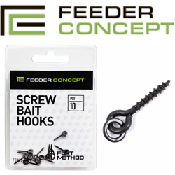 Feeder Concept Flat Method Screw Bait Hooks