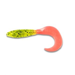 Твистер Mann's Lucky 60 цв. пр-зел с ч-зол бл и огнен хв (упак 10шт) Lucky60_16