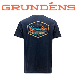 Grundens Dark Seas X Grundens Watercraft SS T-Shirt, Dark Navy