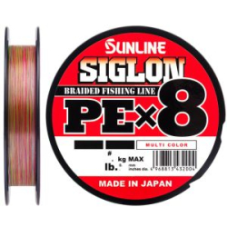 Плетёный шнур Sunline Siglon PE×8 200m (Multicolor 5C) #0.6/10LB