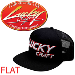 Lucky Craft Flat - Black and White/Red