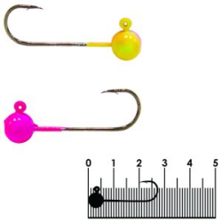 Джиг-головка TroutTheme - 0,3 гр - Розово-Желтая №2