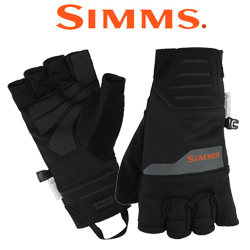 Simms Windstopper Half-Finger Glove, Black