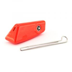 Мормыш Груз крашеный разборная чебурашка "ПРОХОДИМЕЦ" 34 гр., цвет 01- флуо красный