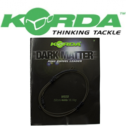 Korda Dark Matter Leader №8 Ring Swivel Weedy Green 1м