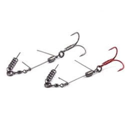 Готовый монтаж Savage Gear SS Corkscrew Stinger Red + Bn, 3г, No2/0, 35кг, уп.2шт, арт.72278