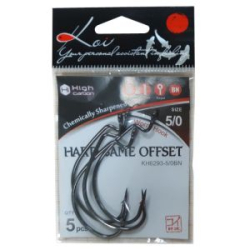 Крючок офсетный Koi Hard Game Offset, размер 10/0 (INT), цвет BN, (5 шт.)