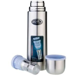 Термос "Биосталь" с узкой горловиной и пробкой с ситечком, 1,0 л