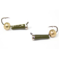 Мормышка Столбик с колпачком №2 (бб)+ шар золото(0,7)