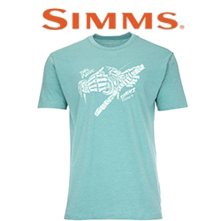 Simms Grim Reeler T-Shirt, Oil Blue Heather