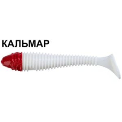 Силиконовая приманка Crazy Fish Vibro Fat 2.7" 1-71-59RH-6 кальмар цв. white (красная голова/белый)