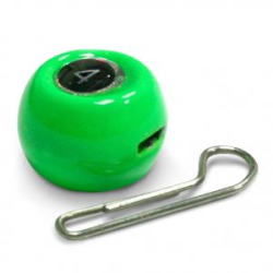 Мормыш Груз крашеный разборная чебурашка "ШАР" 4 гр., цвет 15-зеленый люминофор GCR(B)C-04-15 10 шт