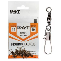 Вертлюг с карабином пластинчатый BAT ВТ-13810 #10 уп.10