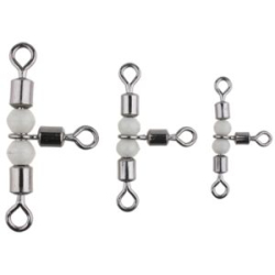 Тройной роликовый вертлюг Mikado №10*12BN с бусинами (р.н. до 9кг./упак.=5шт.) (AMA-A3701-10-12)