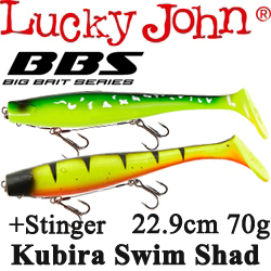 Lucky John 3D BBS Series Kubira Swim Shad 9.0" +Stinger