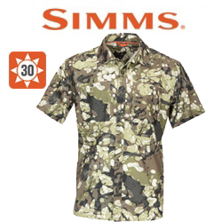 Simms Double Haul SS Shirt, Riparian Camo