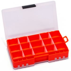 Коробка рыболовная Fishka Petrov "Универсальная" двусторонняя малая (красная)