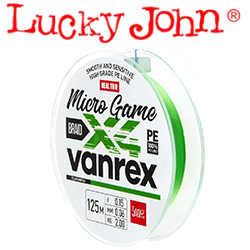 Lucky John Vanrex Micro Game х4 Braid Fluo Green 125m