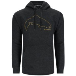 Толстовка Simms Trout Outline Hoody, Charcoal Heather, XXL