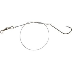 Поводок стальной Mikado X-Plode многожильный с крюком №2 (уп.30 шт.) вертлюг №5, 10кг (Арт.ZG11-012-30)