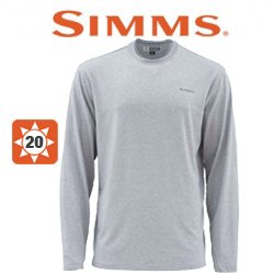 Simms Bugstopper LS Tech Tee Granite