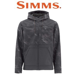 Simms Rogue Fleece Hoody Hex Camo Carbon